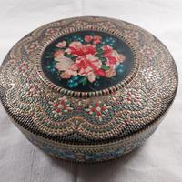 Scatola in metallo a mosaico Vintage 70 Olanda