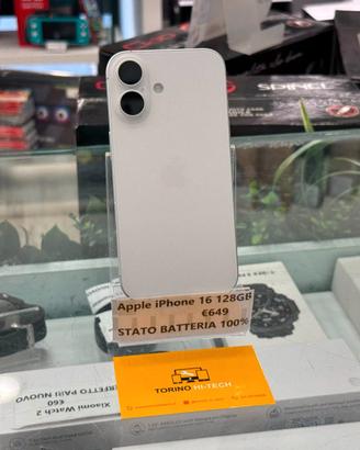 Apple iPhone 16 128GB - BATTERIA 100%