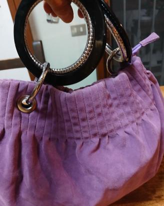 Borsa viola simil-velluto, vintage