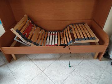Letto con rete elettrica e materasso nuovo  180x80
