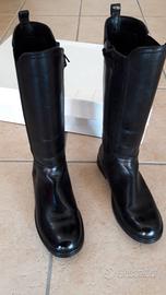 Stivali GEOX ragazza in vera pelle, colore nero