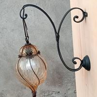 Applique lanterna in vetro di Murano 