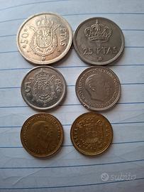 Monete Spagna/Germania/Francia (37 pezzi)