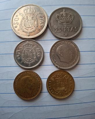 Monete Spagna/Germania/Francia (37 pezzi)