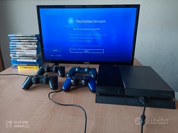 PS4 con 4 controller, 13 giochi e TV 24" – 