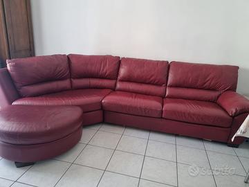 Divano letto angolare in pelle