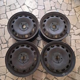 4 - CERCHI IN LAMIERA VW 6,5X16 5X112 ET50 CB 57,1