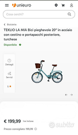 Bicicletta pieghevole nuova