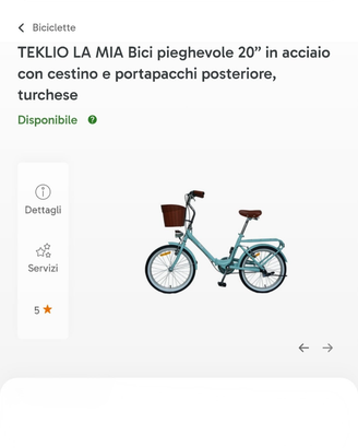 Bicicletta pieghevole nuova