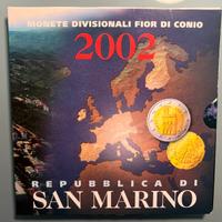 SERIE DIVISIONALE EURO SAN MARINO 2002 (FDC)