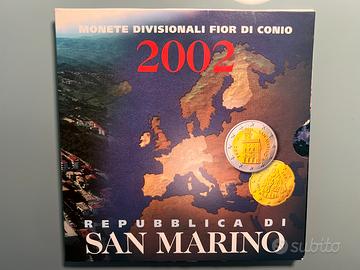 SERIE DIVISIONALE EURO SAN MARINO 2002 (FDC)