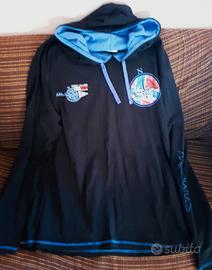 Felpa NEBULUS con cappuccio blue mis. XL Nuova