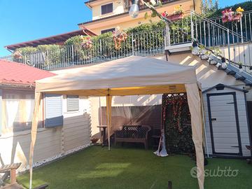 GAZEBO 3X3 CON TETTO apertura compasso alluminio