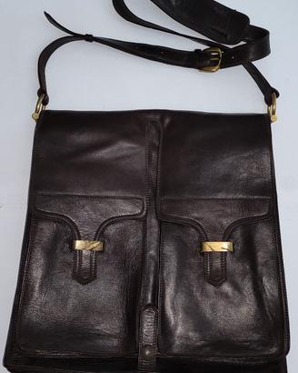 Borsello da uomo in pelle marrone 