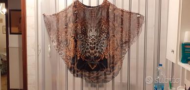 Vestito Caftano leggero trasparente motivi esotici