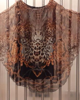 Vestito Caftano leggero trasparente motivi esotici