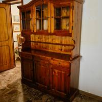 Cristalliera/Credenza in legno massello stile rust