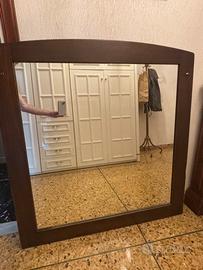 Specchio vintage in legno di noce
