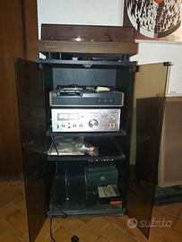 impianto HI FI stereo vintage Kenwood anni 70 comp