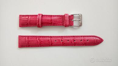 Cinturino rosa fucsia mm 16 Italy vera pelle cocco