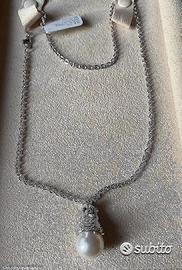 COLLANA PERLA AUSTRALIANA ORO 18kt. E DIAMANTI