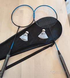 Set badminton 2 racchette + volani con custodia