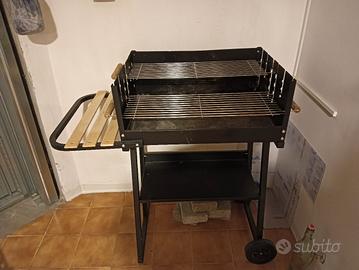 carrello barbecue carbonella/legna 