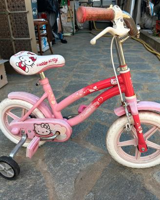 Bicicletta bambina Hello Kitty 12" con rotelle