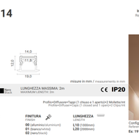 Profilo incasso led Elcom 1914