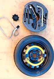 ruotino 125/70 r16 vw audi kit attrezzi 