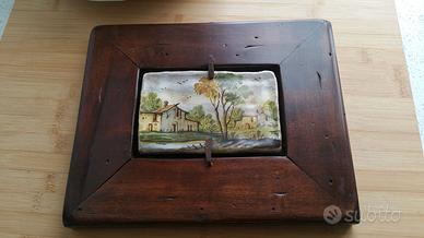 Quadro ceramica con cornice Saca Castelli