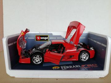 Modello auto ferrari f50 hard top rossa burago