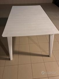 Tavolo da giardino/terrazzo bianco