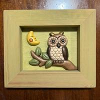 Quadretto THUN con gufo e luna