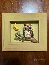 Quadretto THUN con gufo e luna