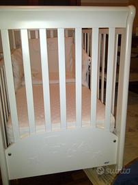 Lettino in legno bianco marca PICCI serie Diamante