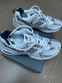 New Balance 530 White Silver Navy 38