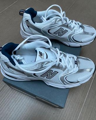 New Balance 530 White Silver Navy 38
