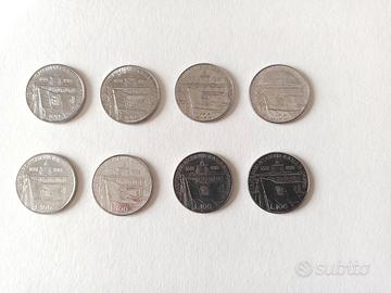 Lotto 8 monete 100 lire 1981 "Accademia navale"