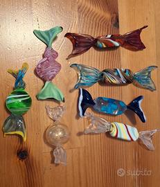 7 caramelle vetro murano 