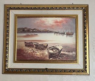 quadro classico 100x80 con cornice dorata elegante