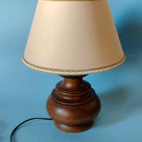 Abat-jour Paralume Lampada Anni 80 Legno e ottone
