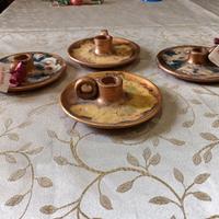 Porta candele decorate a mano stile decoupage