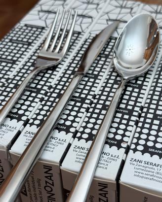 SERAFINO ZANI 18 pz. x 6 set posate tavola 18/10