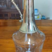 Caraffa in vetro e metallo 