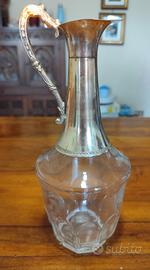 Caraffa in vetro e metallo 