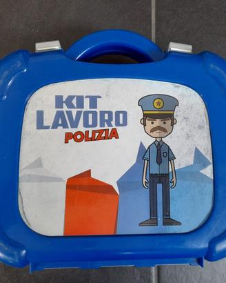 Valigetta con kit polizia giocattolo