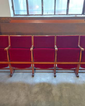 Poltroncine cinema vintage 5 sedute