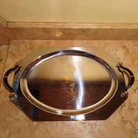 Vassoio Chantall 18/10 e oro 24K