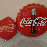 lampada e lamiera coca-cola 